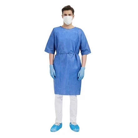 Gown Claf Ysbyty Llewys Byr SMS