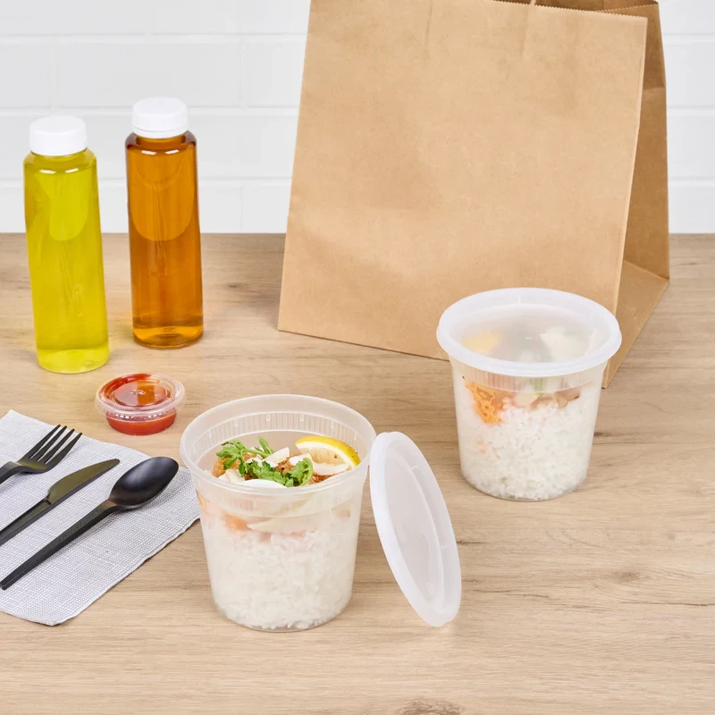 32oz PP Plastic Soup Bowl With Lid high quality